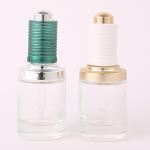 30-50ml Round Clear Dropper Glass Skin Care Oil Bottle with White Push Dropper