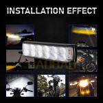 Warning Light Red Blue Strobe Metal Headlight Bulb For Motorcycle Fog Light