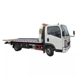 China Sinotruk HOWO Roll Back Tow Truck 95km/H , 4X2 Hydraulic Light Duty Flatbed Tow Truck factory