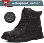 Black EU38 Puncture Proof Cold Resistant Safety Boots Mens Steel Toe Winter
