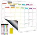 Extra Thick Magnetic Dry Erase Fridge Calendar Monthly Notepad 2pcs