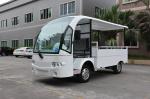 High Powered White Electric Cargo Van Utility Golf Cart Flatbed With 2 Person