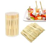 3.5 Inch Disposable Bamboo Food Picks Eco Wooden Cutlery For Fruit