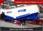 3 Axles Bulk cement tanker trailers 45Tons Silo cement carrier steel material