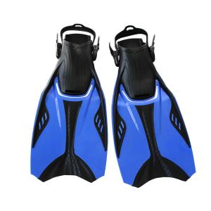 China Open Heel Spring Strap Long Scuba Diving Fins TPR PP Adjustable Swim Flippers Snorkel Fin factory