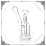 Mini Borosilicate Glass Water Bubbler Showerhead Percolator With Glass Nail
