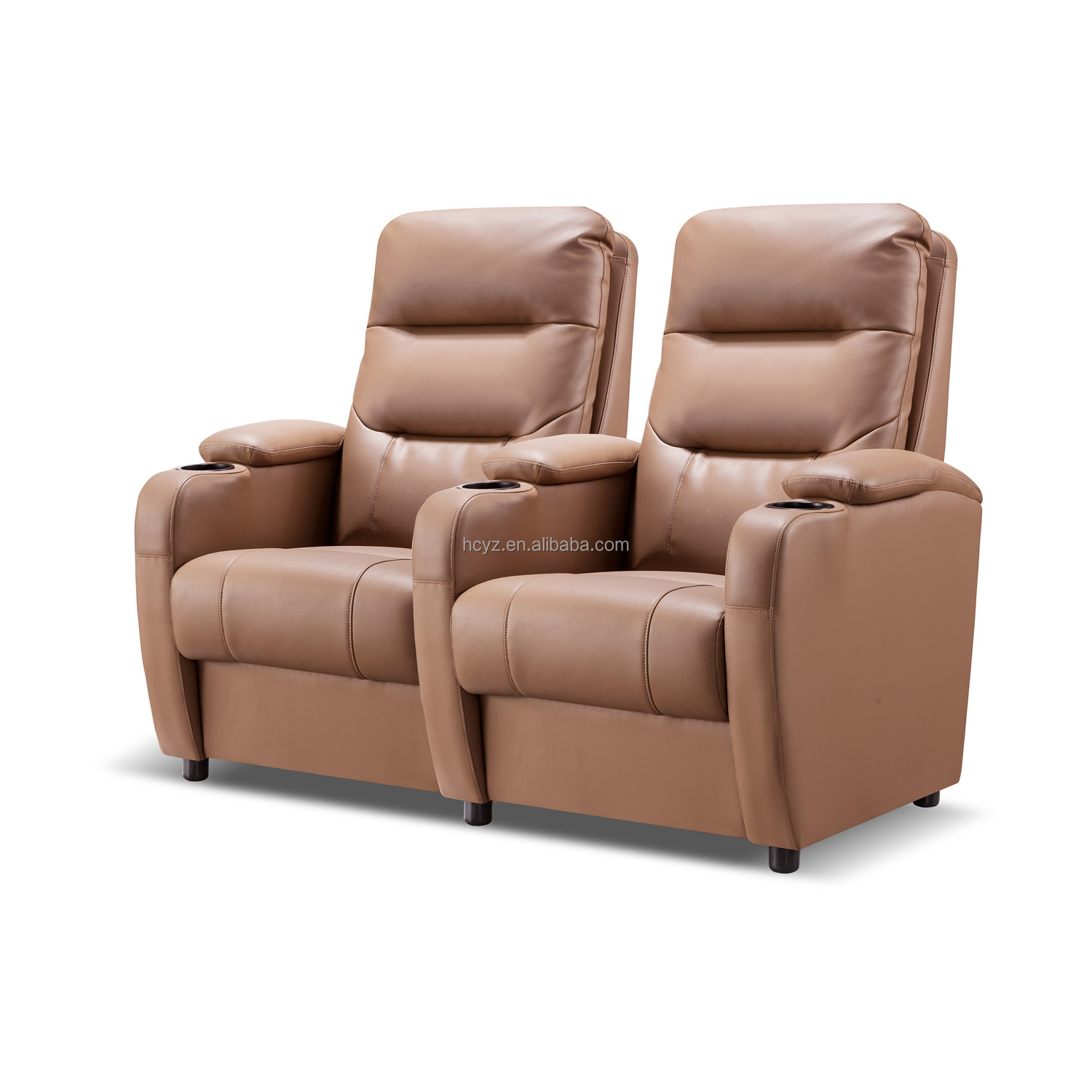 Theater Furniture Genuine Leather Power Electric Recliner Sofa Chair with Cup Holder