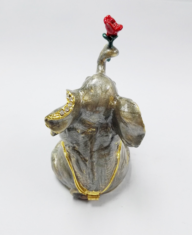 Pewter Golden wedding favors gifts elephant trinket jewelry box
