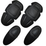 Applicable People Adult Black Flexible Frog Knee and Elbow Pads for Outdoor