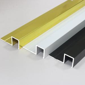 China 12mm Decorative Metal Profile Wall Ceramic Tile Outside Corner Edge Aluminium Tile Trim factory