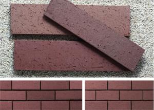 China Red Artificial Brick Siding , Brick Facade Exterior High Strength factory