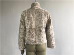 Milk Textured Ladies Faux Fur Coats Funnel Neck Chubby Coat TW75506