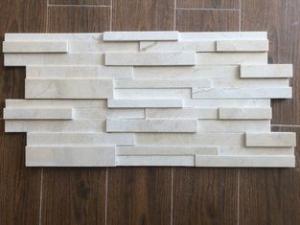 China 15 X 60cm 3 D Split Stacked Cultured Marble Stone For Decoration factory