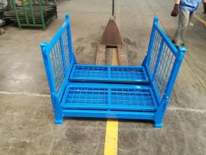 China Roll Portable Cages Industrial Storage Cage Materials Handling Warehouse Full Opening factory