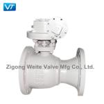PTFE Sealing 300LB Pipeline Ball Valve 8x6'' One Piece Cast Steel Body