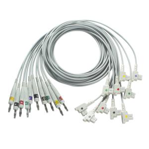 China Compatible GE ECG Diagnostic Cable 10Lead IEC Banana for GE AM4,AM5, CASE 12,CASE 15,CASE 16,CENTRA MAC12 factory