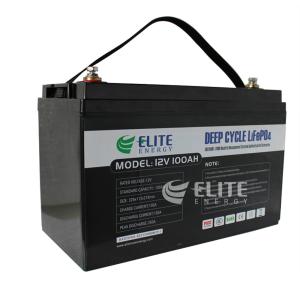 China Phosphate Lithium Iron 12V 100Ah RV LiFePO4 Battery Rechargeable factory