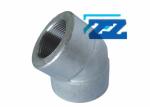 45 Degree Galvanized Steel Pipe Elbow BSPP 3 / 4 " 3000 # ASME B16 11 / BS3799
