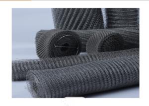 China 3*3mm Size Fabric Knitted Copper Mesh For Stainless Steel Gas Liquid Filter factory