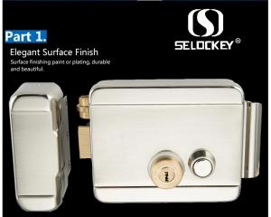 China Electric Double Cylinder High Security Nickel Plating Rim Door Locks factory