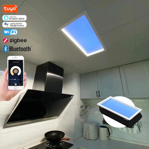 Smart Wifi Led Fake Faux Skylight Ceiling Panel 50W Circadian Lighting DIY RGB