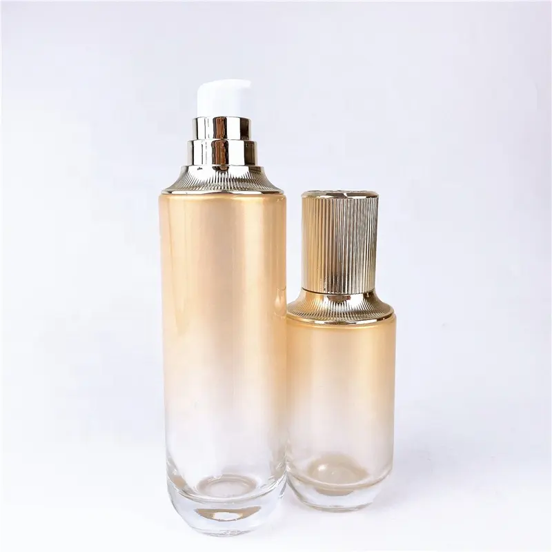 High-Performance and Chemical-Resistant Glass Bottle Set for Packaging Skin Care Lotion and Face Cream Jars