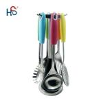 6-Piece Coloured Cookware Set for Classical Cooking Tools in Carousel Kitchen