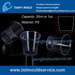 clear small thin wall PS plastic disposable cups mould with 30ml