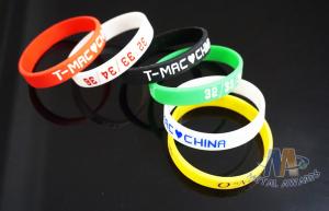 China Children'S Custom Engraved Silicone Bracelets , Debossed Silicone Wristbands on sale