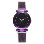 Fashion Sky Dial Quartz Ladies Wrist Watches , Luxury Magnetic Strap Watch