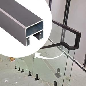 China Laminated Safety Glazed Balustrades Stair Handrail for Simple Design Stairway Railing factory