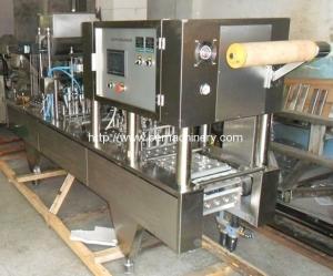 China Four Cup Coffee Cup Filling Sealing Machine factory