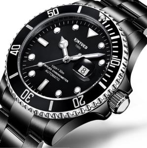 China Durable Stainless Steel Skeleton Watch Automatic Analog Date Display factory