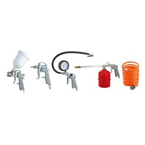 China Professional Popular Model High Quality 5 Pieces Gravity Type Air Spray Gun Kit Suction Type factory