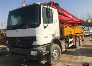 China 2012 Year Used Benz Concrete Pump 37m White And Red , 32000kg Weight factory