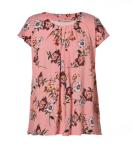 Spring And Summer Ladies Fashion Tops Short Sleeved In Viscose Crepe