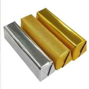 China Embossed Colored Laminated Aluminium Foil Paper Roll For Chocolate Packaging factory