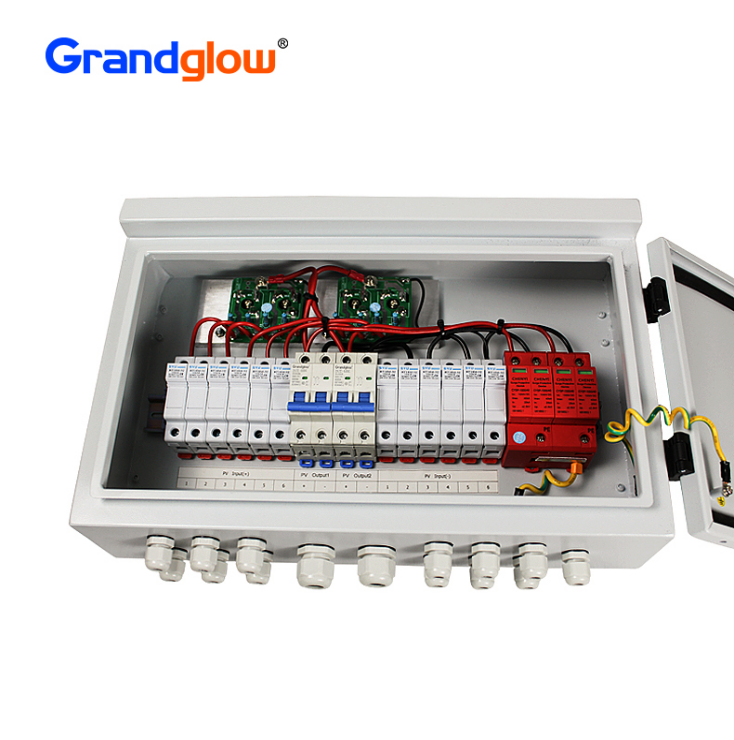 Grandglow Solar Power System 3 IN 1 OUT 4 IN 2 OUT Photovoltaic PV DC Combiner Box