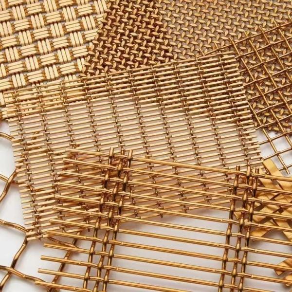 China Durable Steel Mounted Rigid And Flat Mesh , Bronze Wire Mesh factory