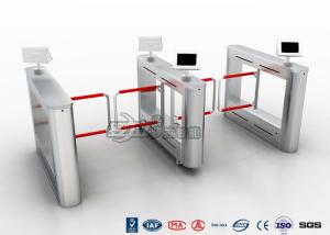China Flap Turnstile With Secure Visitor Registration 600mm Passager / 900mm Wheelchair Lanes factory