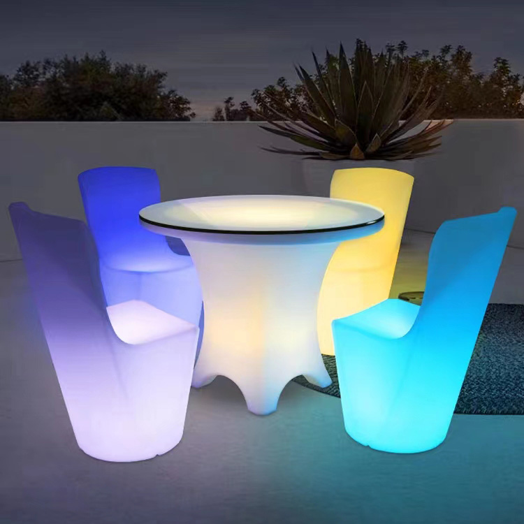 Customized LED Glow Furniture 16 Colors Changing For Commercial