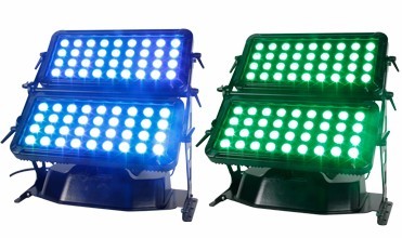 IP65 Outdoor Wall Washer Led Lighting , 72x8w RGBW 4 / 8 Channels Dmx Rgb Led Flood Lights