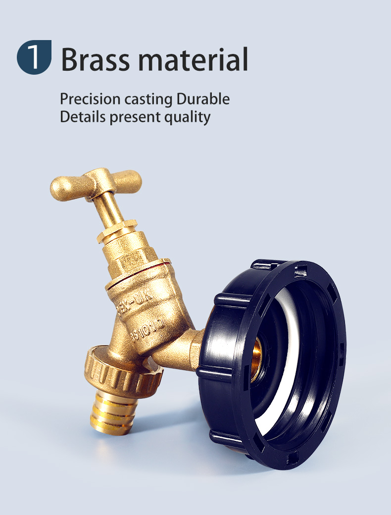 Umetass 1/2" Brass Valve Sand-cast Water Taps Horse Head Tap for Polished Faucet Mount