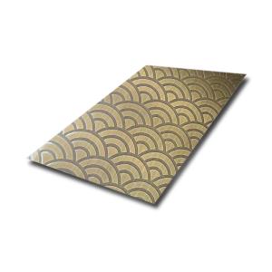 China 201 304 316 Etched Stainless Steel Sheet For Interior Decoration SS Steel Pattern Plate factory