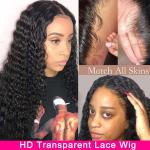 T Part Curly Lace Front Wigs Human Hair Wigs