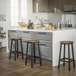 China Round Bar Stool Set, Set of 2 Bar Stools, Industrial Bar Chair, Small Bar Stools, Kitchen Furniture, ULBC32X factory