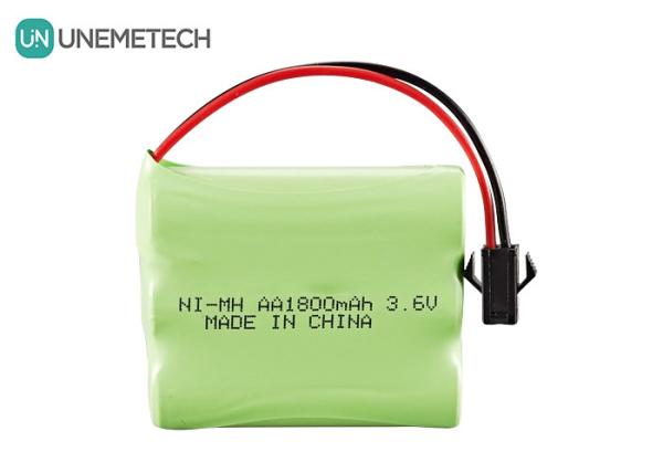 3.6V NiMH Battery Packs 1800mAh Rechargeable AA Batteries For Remote Control Toy