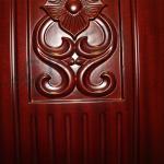 Moistureproof Flat Teak Solid Wood Flush Doors 70mm Width Internal Wooden Door