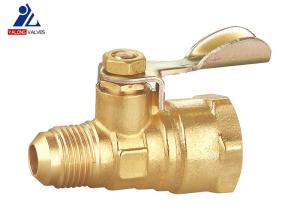 China PTFE Brass Gas Valve Natural Color DN10 Brass Gas Ball Valve factory