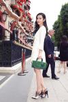 V neck fashion & elegant long sleeve polyester+spandex ladies dresses